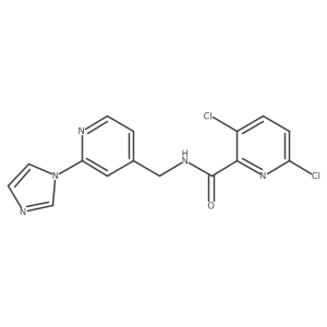 3,6-Dichloro-N-[(2-imidazol-1-ylpyridin-4-yl)methyl]pyridine-2-carboxamide结构式