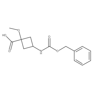 3-{[(Benzyloxy)carbonyl]amino}-1-methoxycyclobutane-1-carboxylic acid Structure