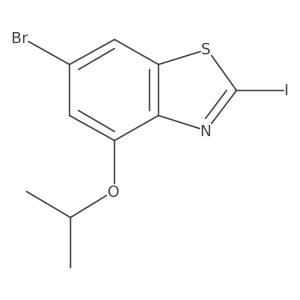 6-Bromo-2-iodo-4-propan-2-yloxy-1,3-benzothiazole结构式