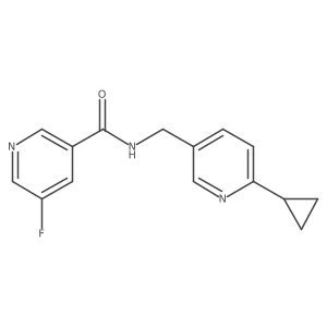 N-[(6-cyclopropylpyridin-3-yl)methyl]-5-fluoropyridine-3-carboxamide结构式