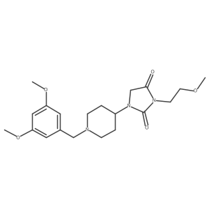 1-(1-(3,5-Dimethoxybenzyl)piperidin-4-yl)-3-(2-methoxyethyl)imidazolidine-2,4-dione结构式