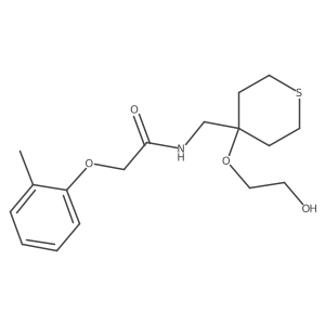 N-{[4-(2-hydroxyethoxy)thian-4-yl]methyl}-2-(2-methylphenoxy)acetamide结构式