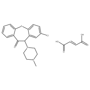 2-Chloro-10-oxo-11-(4-methyl-1-piperazinyl)-11H-dibenz(b,f)thiepin fumarate结构式