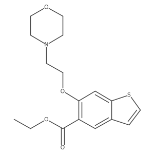Ethyl 6-(2-morpholinoethoxy)benzo[b]thiophene-5-carboxylate结构式