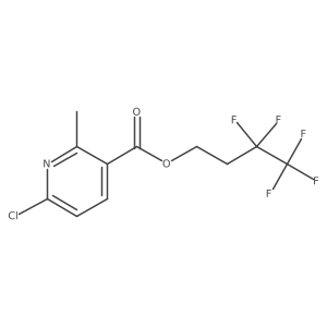 3,3,4,4,4-Pentafluorobutyl 6-chloro-2-methylpyridine-3-carboxylate结构式
