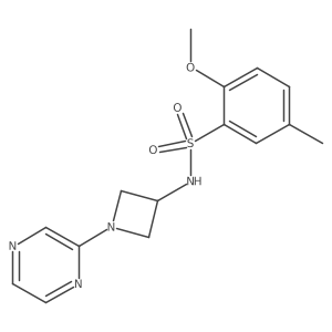2-methoxy-5-methyl-N-[1-(pyrazin-2-yl)azetidin-3-yl]benzene-1-sulfonamide结构式