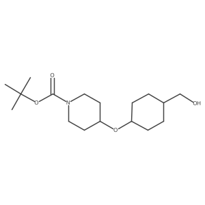 tert-Butyl 4-((trans-4-(hydroxymethyl)cyclohexyl)oxy)piperidine-1-carboxylate结构式