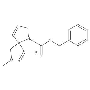 1-[(benzyloxy)carbonyl]-2-(methoxymethyl)-2,5-dihydro-1H-pyrrole-2-carboxylic acid结构式
