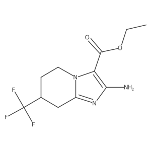 ethyl 2-amino-7-(trifluoromethyl)-5H,6H,7H,8H-imidazo[1,2-a]pyridine-3-carboxylate Structure