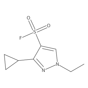 3-cyclopropyl-1-ethyl-1H-pyrazole-4-sulfonyl fluoride结构式