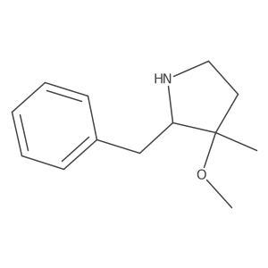 (2S,3S)-2-benzyl-3-methoxy-3-methyl-pyrrolidine结构式