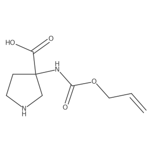 3-{[(Prop-2-en-1-yloxy)carbonyl]amino}pyrrolidine-3-carboxylic acid Structure