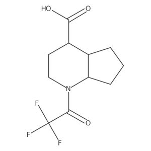 1-(2,2,2-trifluoroacetyl)-octahydro-1H-cyclopenta[b]pyridine-4-carboxylic acid结构式