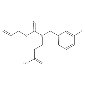 3-{[(3-Fluorophenyl)methyl][(prop-2-en-1-yloxy)carbonyl]amino}propanoic acid结构式