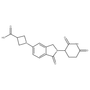 1-[2-(2,6-dioxopiperidin-3-yl)-1-oxo-2,3-dihydro-1H-isoindol-5-yl]azetidine-3-carboxylic acid Structure