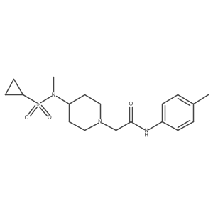 2-[4-(N-methylcyclopropanesulfonamido)piperidin-1-yl]-N-(4-methylphenyl)acetamide Structure