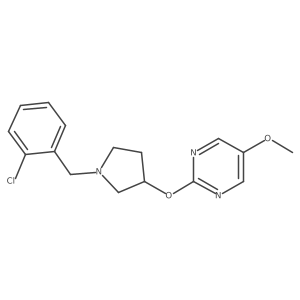 2-({1-[(2-Chlorophenyl)methyl]pyrrolidin-3-yl}oxy)-5-methoxypyrimidine结构式