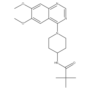 N-[1-(6,7-dimethoxyquinazolin-4-yl)piperidin-4-yl]-2,2-dimethylpropanamide结构式