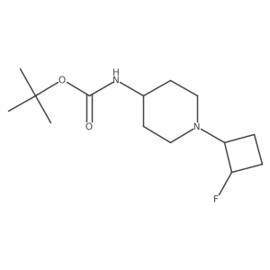 tert-Butyl (1-(2-fluorocyclobutyl)piperidin-4-yl)carbamate Structure