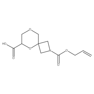 2-[(Prop-2-en-1-yloxy)carbonyl]-5,8-dioxa-2-azaspiro[3.5]nonane-6-carboxylic acid结构式