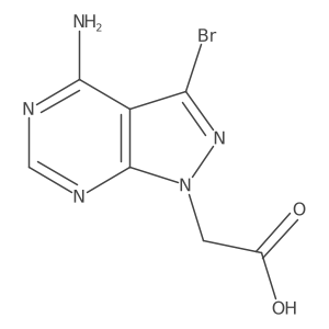 2-{4-amino-3-bromo-1H-pyrazolo[3,4-d]pyrimidin-1-yl}acetic acid结构式