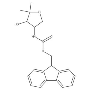 rac-(9H-fluoren-9-yl)methyl N-[(3R,4S)-4-hydroxy-5,5-dimethyloxolan-3-yl]carbamate结构式