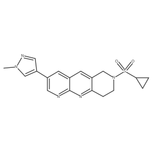 4-[7-(cyclopropanesulfonyl)-6H,7H,8H,9H-pyrido[2,3-b]1,6-naphthyridin-3-yl]-1-methyl-1H-pyrazole结构式