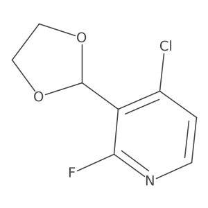4-Chloro-3-(1,3-dioxolan-2-yl)-2-fluoropyridine Structure