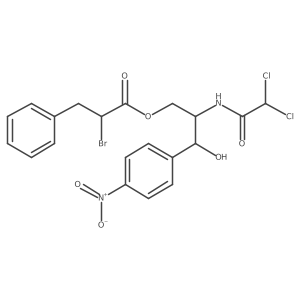 2-[(2,2-Dichloroacetyl)amino]-3-hydroxy-3-(4-nitrophenyl)propyl I+/--bromobenzenepropanoate结构式