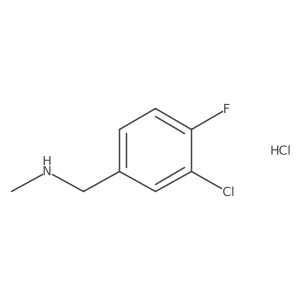 [(3-Chloro-4-fluorophenyl)methyl](methyl)aminehydrochloride结构式