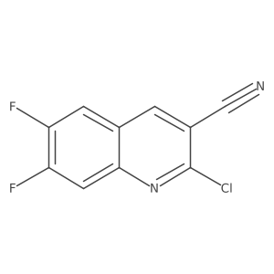 2-Chloro-6,7-difluoroquinoline-3-carbonitrile结构式