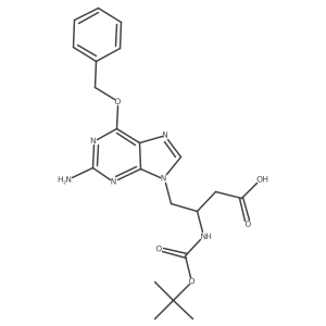 (S)-4-(2-Amino-6-(benzyloxy)-9H-purin-9-yl)-3-((tert-butoxycarbonyl)amino)butanoic acid Structure