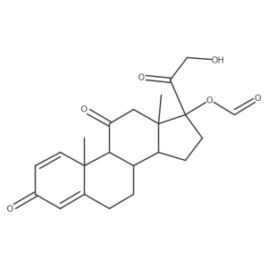 Pregna-1,4-diene-3,11,20-trione, 17-(formyloxy)-21-hydroxy- Structure