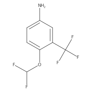 4-(Difluoromethoxy)-3-(trifluoromethyl)aniline结构式