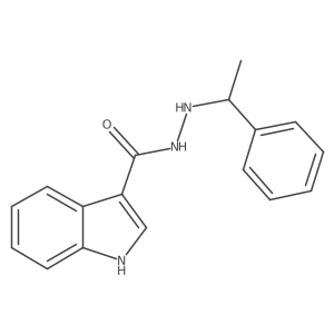 1H-Indole-3-carboxylic acid, 2-(1-phenylethyl)hydrazide Structure