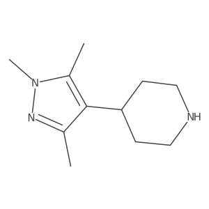 4-(trimethyl-1H-pyrazol-4-yl)piperidine Structure