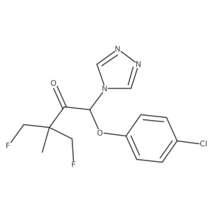 3,3-Bis-fluoromethyl-1-(4-chlorophenoxy)-1-(1,2,4-triazol-4-yl)-butan-2-one Structure