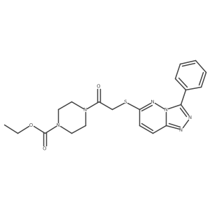Ethyl 4-(2-((3-phenyl-[1,2,4]triazolo[4,3-b]pyridazin-6-yl)thio)acetyl)piperazine-1-carboxylate Structure
