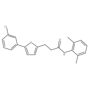 3-(5-(3-Chlorophenyl)-2-furyl)-N-(2,6-dimethylphenyl)propanamide Structure