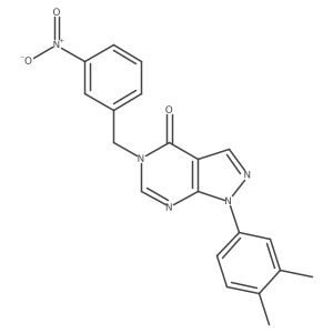 1-(3,4-dimethylphenyl)-5-(3-nitrobenzyl)-1H-pyrazolo[3,4-d]pyrimidin-4(5H)-one结构式