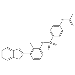 N-[4-[(2-methyl-3-thiazolo[5,4-b]pyridin-2-yl-phenyl)sulfamoyl]phenyl]acetamide Structure