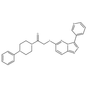 1-(4-Phenylpiperazin-1-yl)-2-((3-(pyridin-3-yl)-[1,2,4]triazolo[4,3-b]pyridazin-6-yl)thio)ethanone Structure