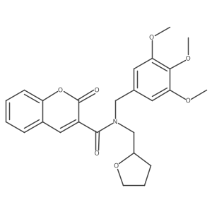 2-oxo-N-(tetrahydrofuran-2-ylmethyl)-N-(3,4,5-trimethoxybenzyl)-2H-chromene-3-carboxamide Structure