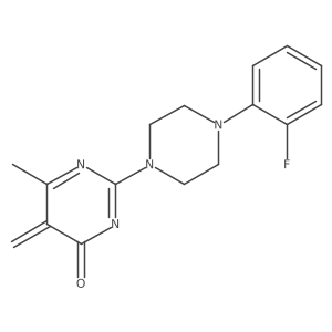 2-[4-(2-Fluorophenyl)piperazin-1-yl]-6-methyl-5-methylidenepyrimidin-4-one Structure
