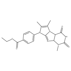 Ethyl 4-(4,7,8-trimethyl-1,3-dioxo-4a,9a-dihydropurino[7,8-a]imidazol-6-yl)benzoate结构式