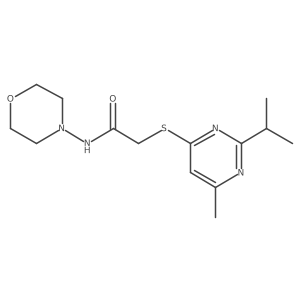 2-((2-isopropyl-6-methylpyrimidin-4-yl)thio)-N-morpholinoacetamide结构式