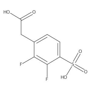 2-(2,3-Difluoro-4-sulfophenyl)acetic acid结构式
