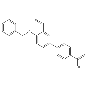 4'-(Benzyloxy)-3'-formyl[1,1'-biphenyl]-4-carboxylic acid结构式