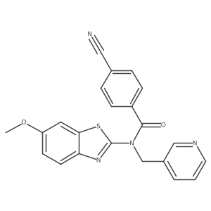 4-cyano-N-(6-methoxybenzo[d]thiazol-2-yl)-N-(pyridin-3-ylmethyl)benzamide Structure