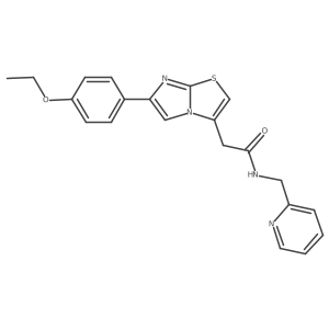 2-(6-(4-ethoxyphenyl)imidazo[2,1-b]thiazol-3-yl)-N-(pyridin-2-ylmethyl)acetamide Structure